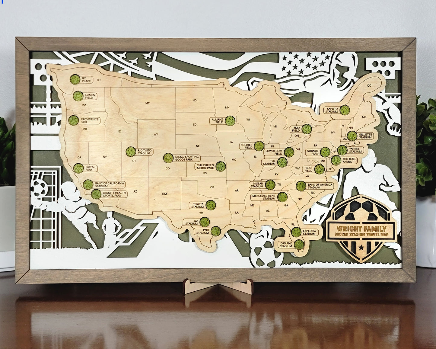 Professional Soccer Stadium Travel Map