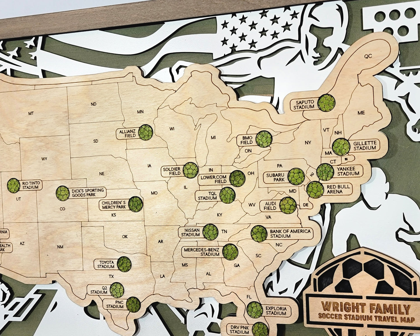 Professional Soccer Stadium Travel Map