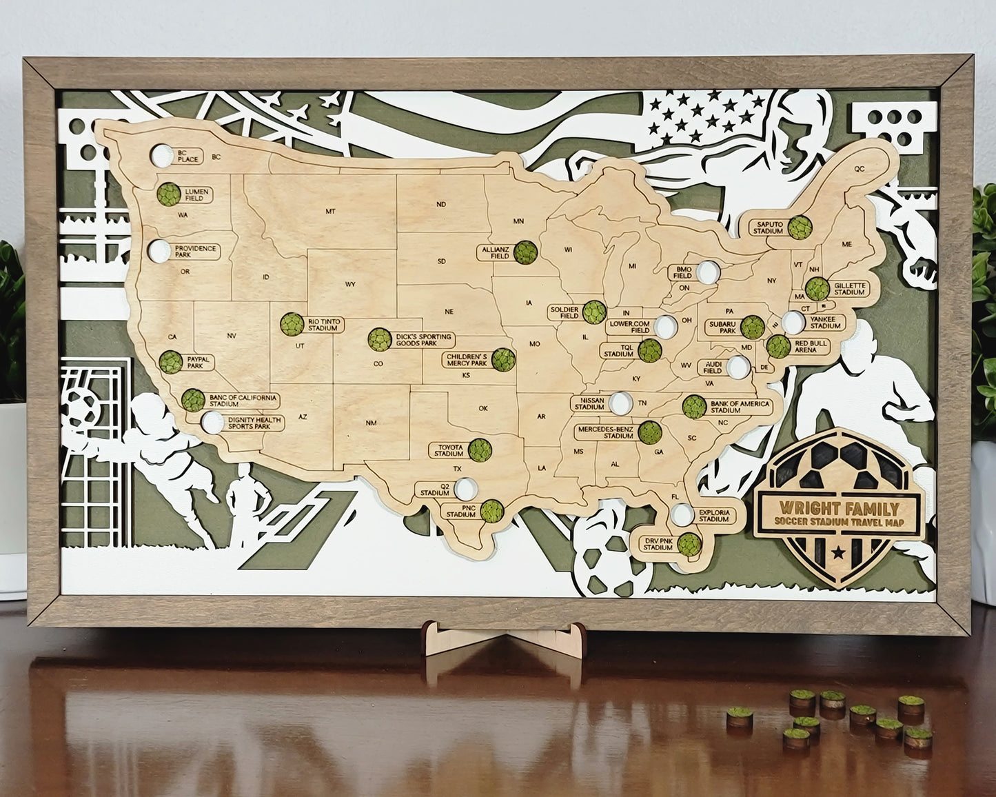 Professional Soccer Stadium Travel Map