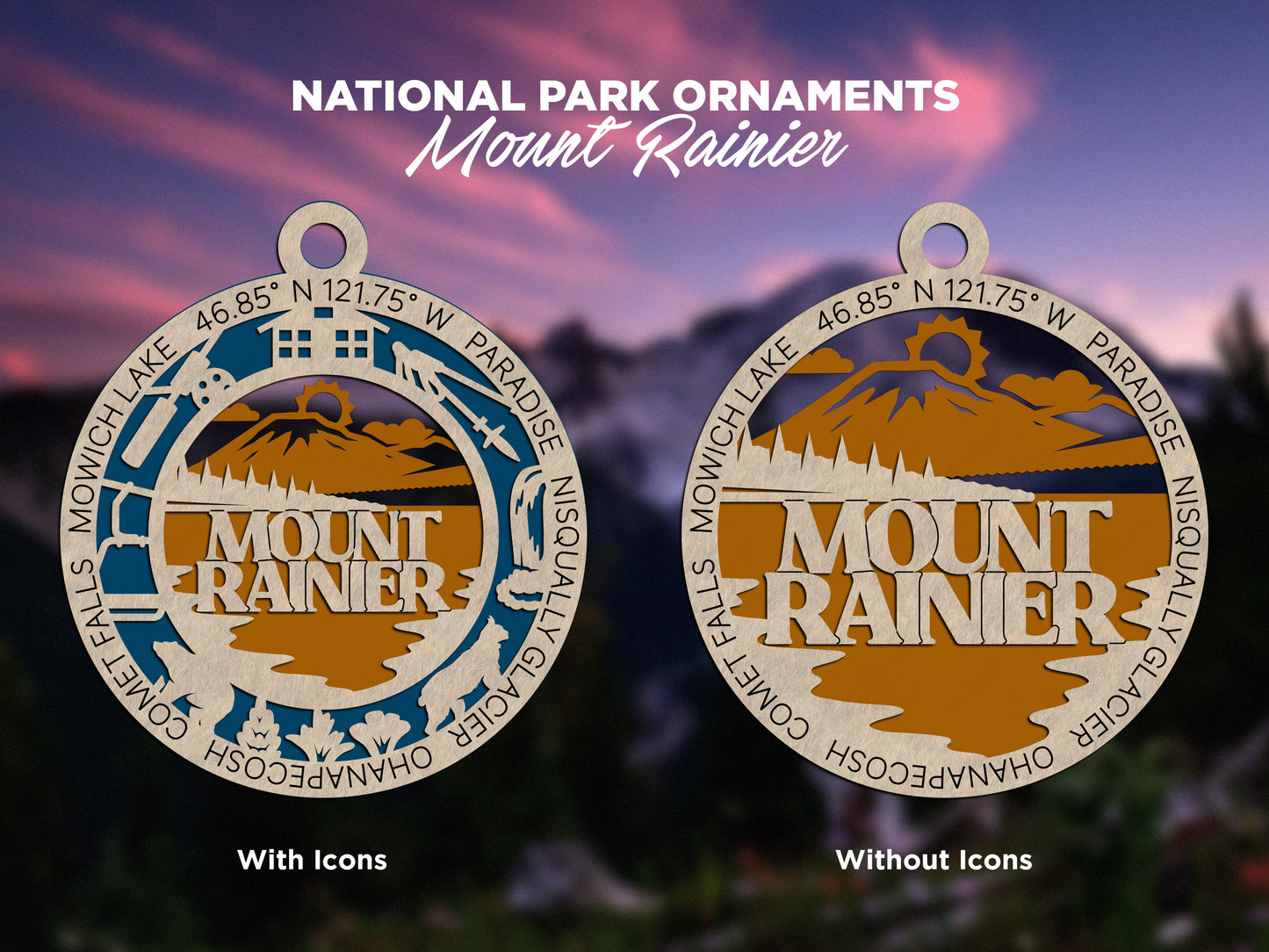 Mount Rainier National Park Ornament