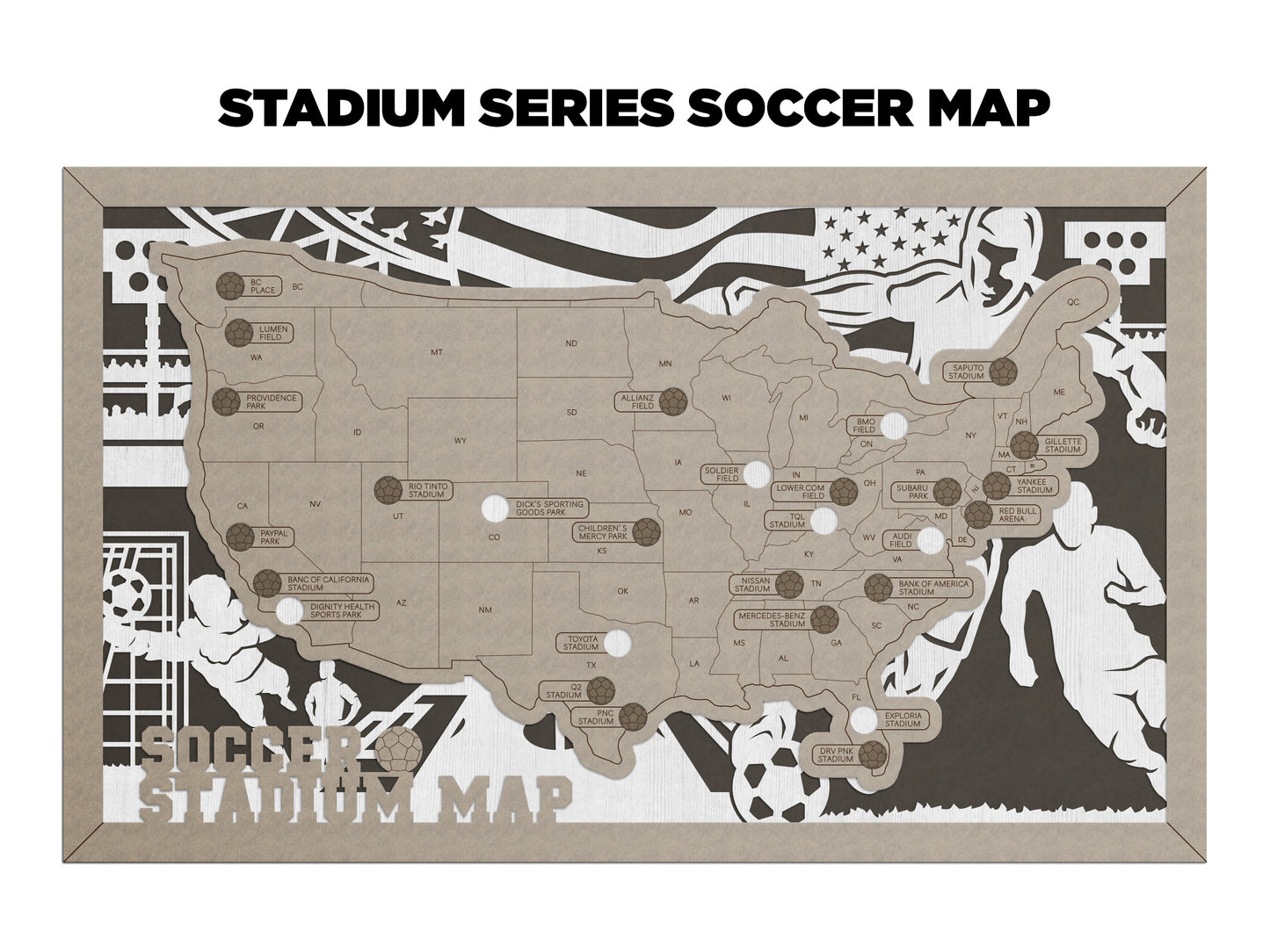Professional Soccer Stadium Travel Map