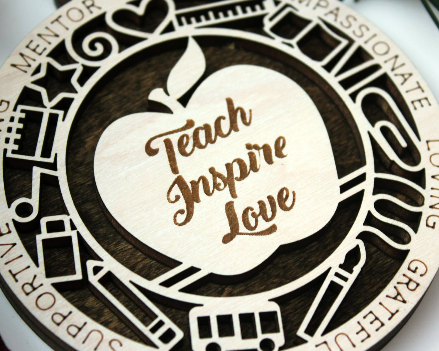 Teacher Personalized Ornaments | Handcrafted | Wooden | Laser-Cut | Gift