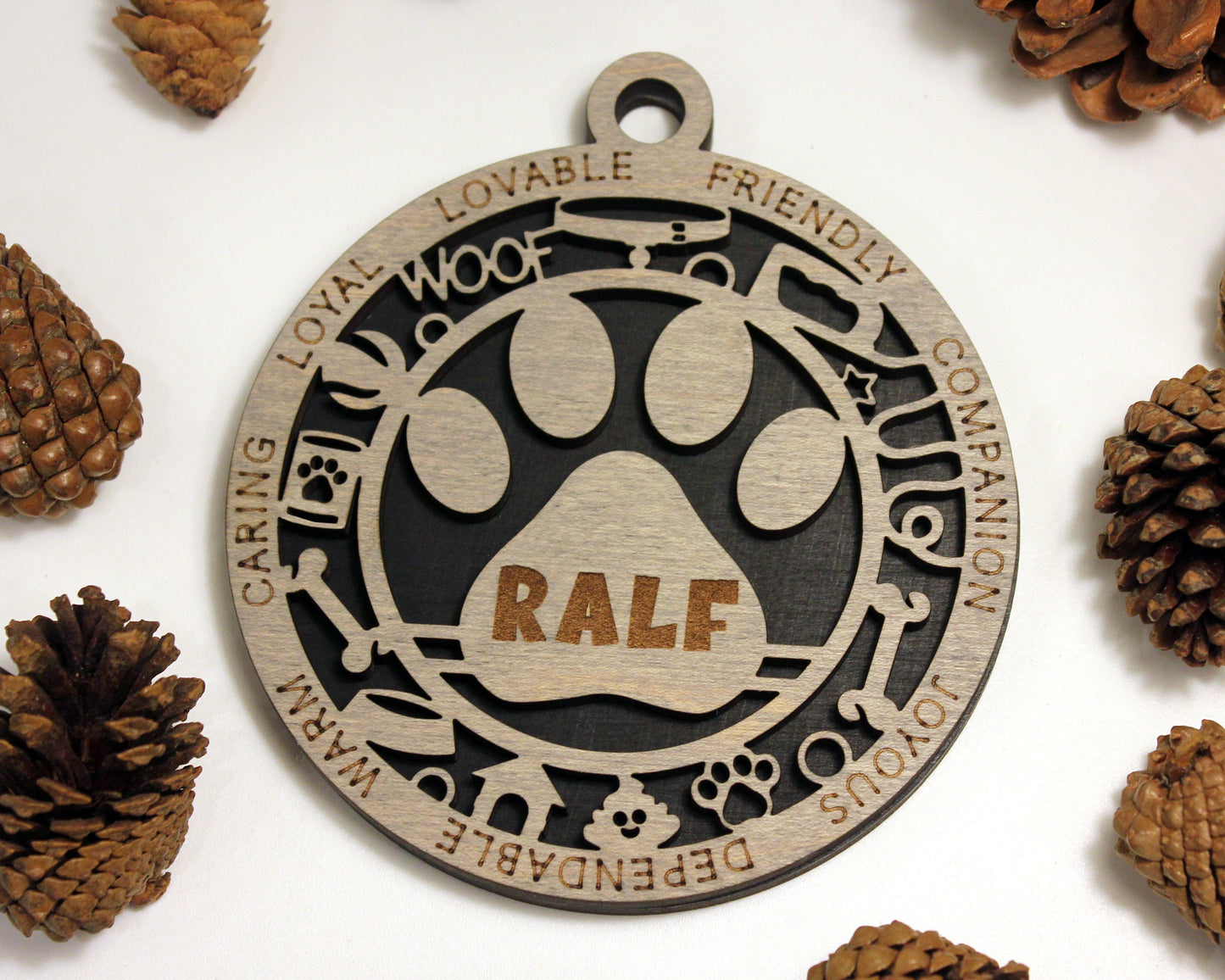Puppy/Dog Personalized Ornaments | Handcrafted | Wooden | Laser-Cut | Gift