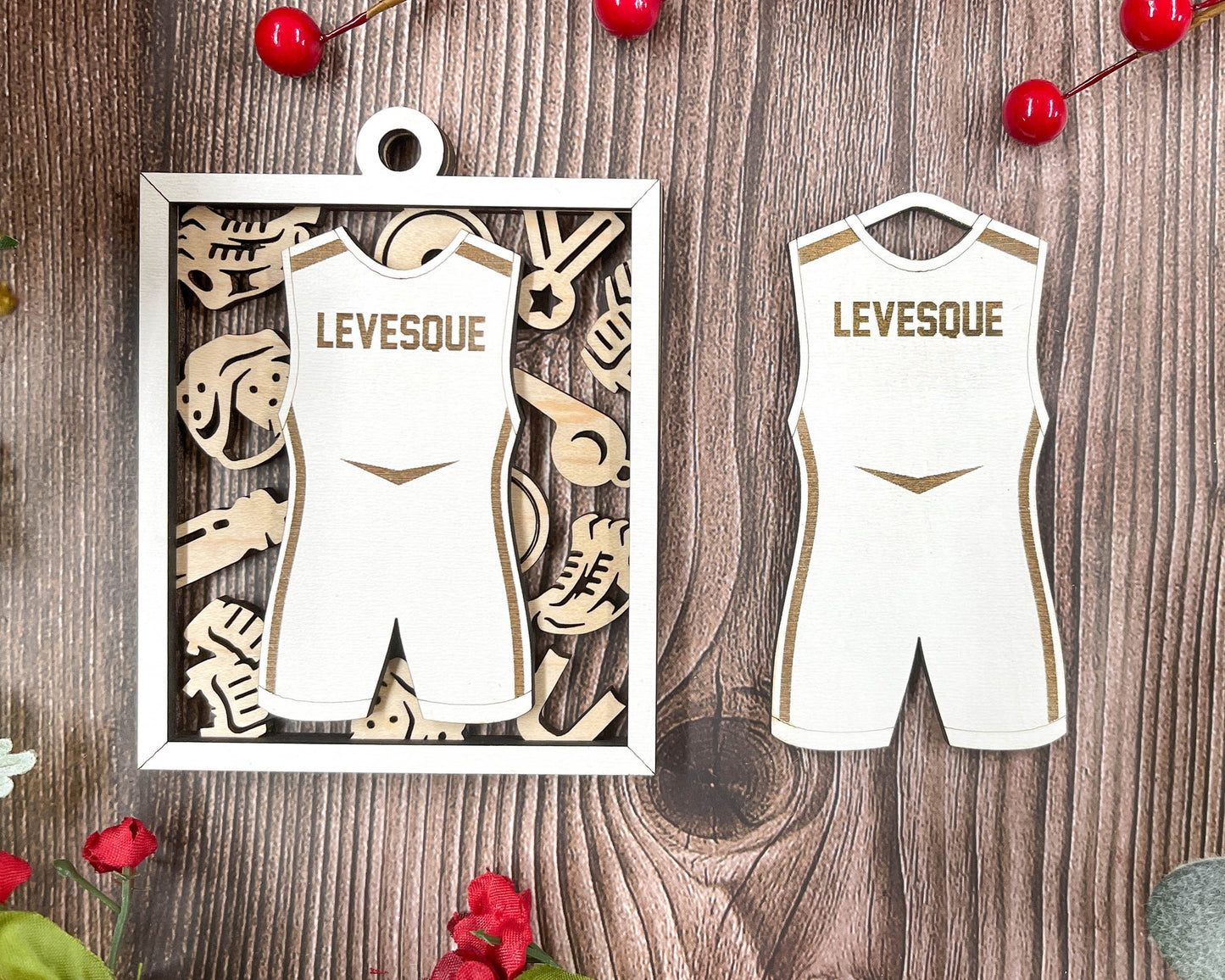 Wrestling Jersey Personalized Ornaments