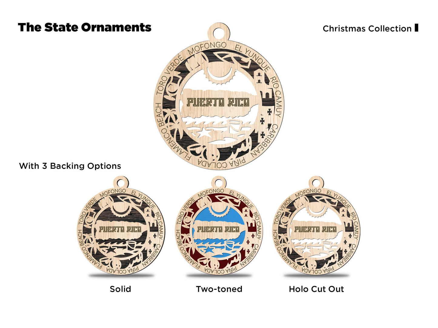 Puerto Rico US Territory Travel Ornaments