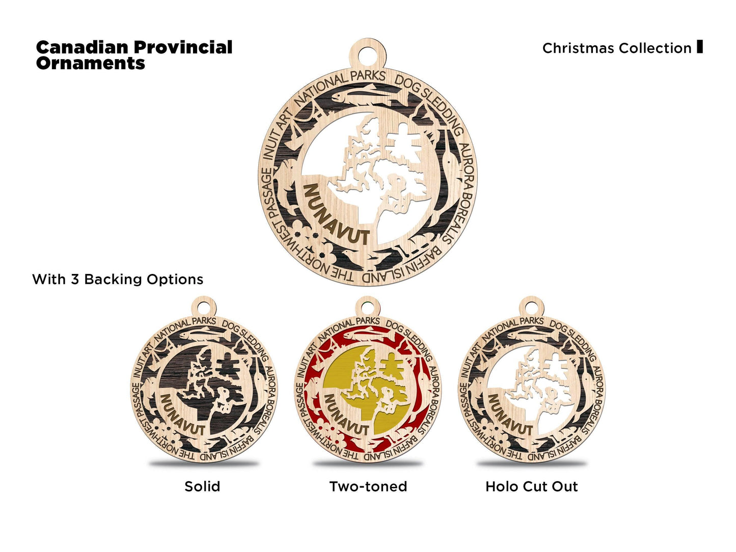Nunavut Province Travel Ornaments