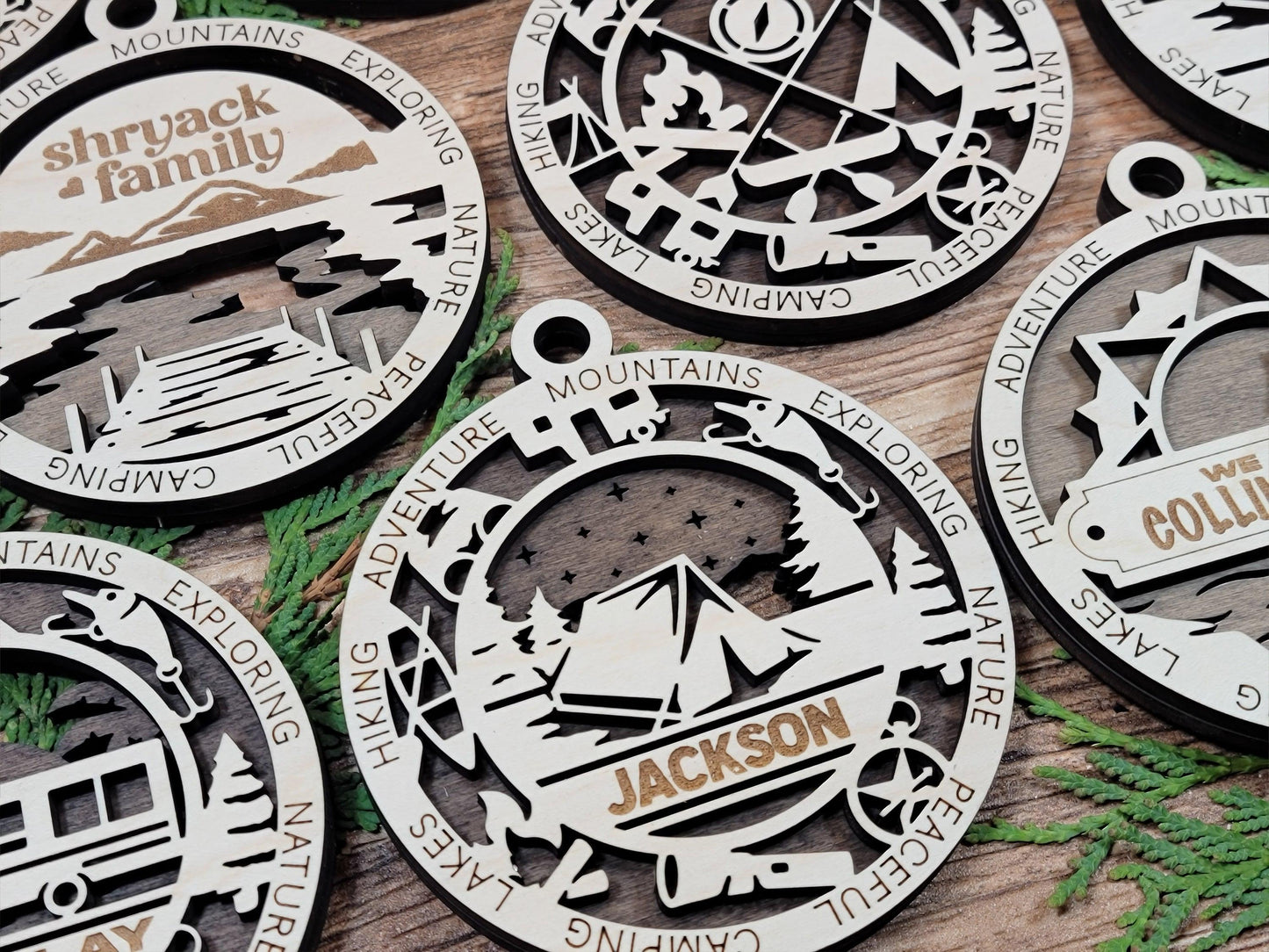 Great Explorer Ornaments | Handcrafted | Wooden | Laser-Cut | Gift