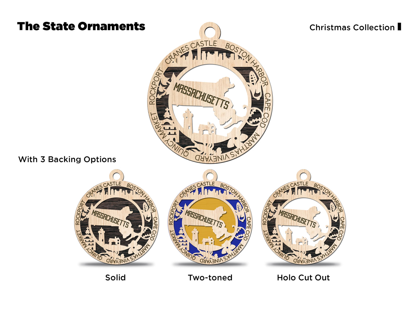 Massachusetts Ornament