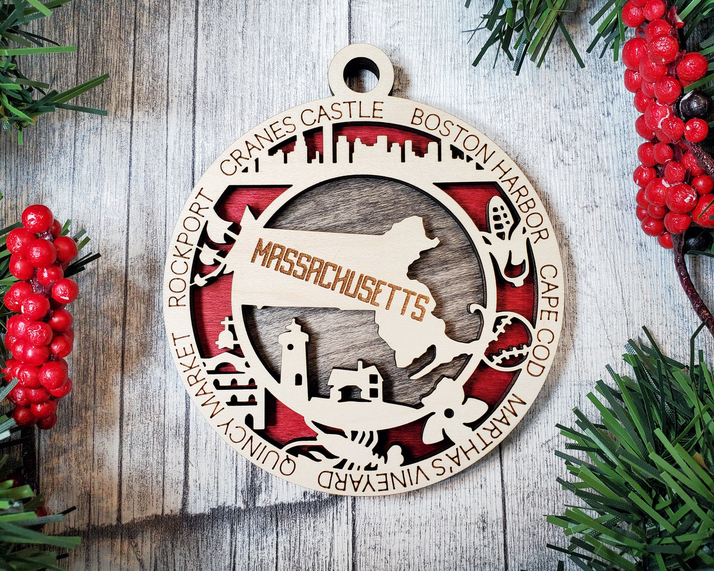 Massachusetts Ornament