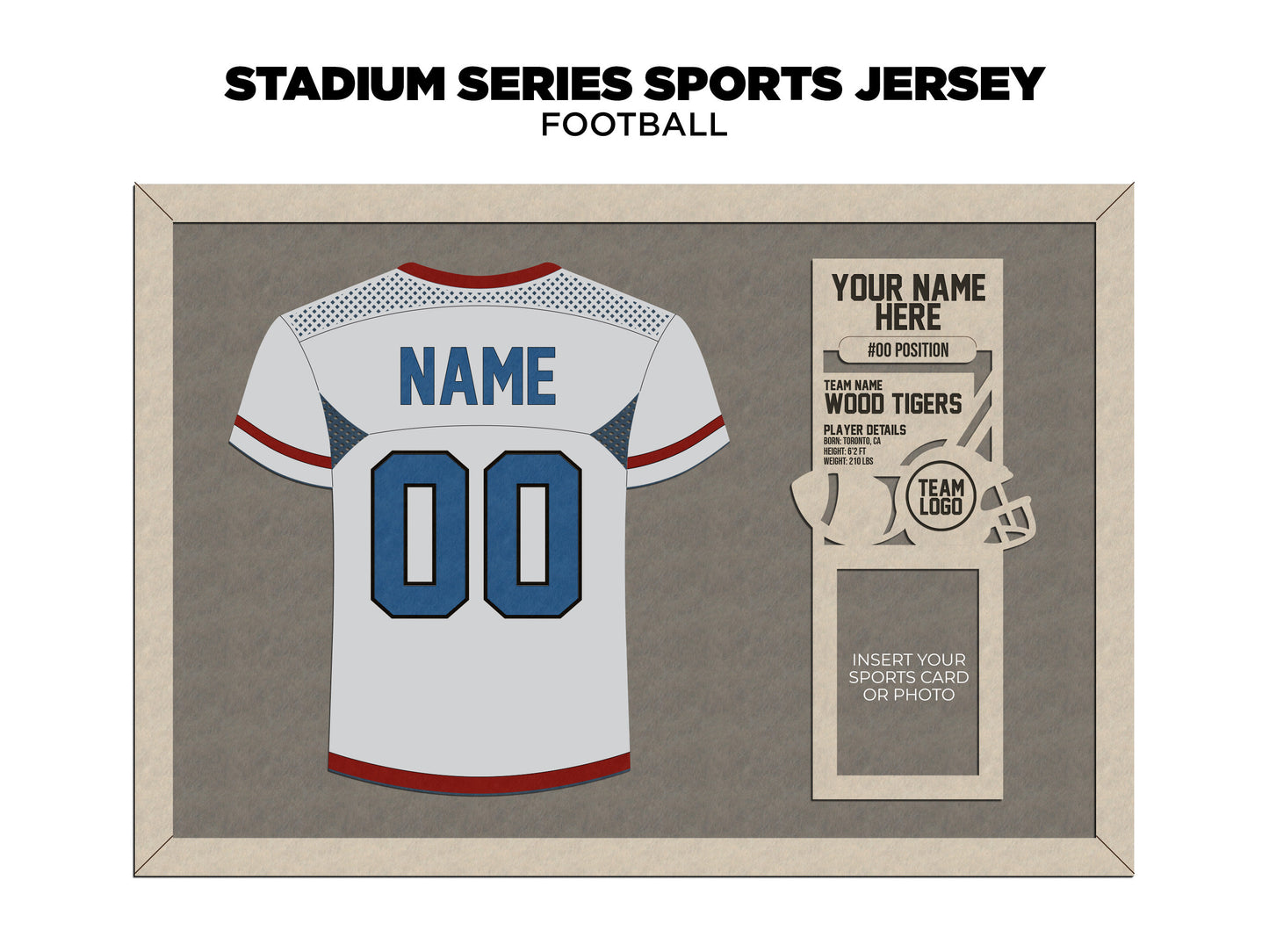 Football Jersey Plaques Unique Grad or Senior Night Gift - Personalize with Player Name and Stats, Team Name, Number and Colors!