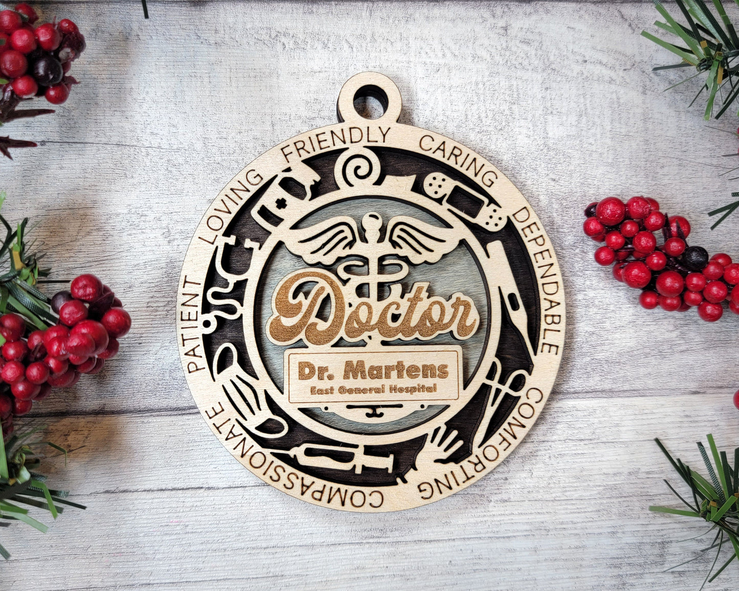 Doctor Personalized Ornaments | Handcrafted | Wooden | Laser-Cut | Gift