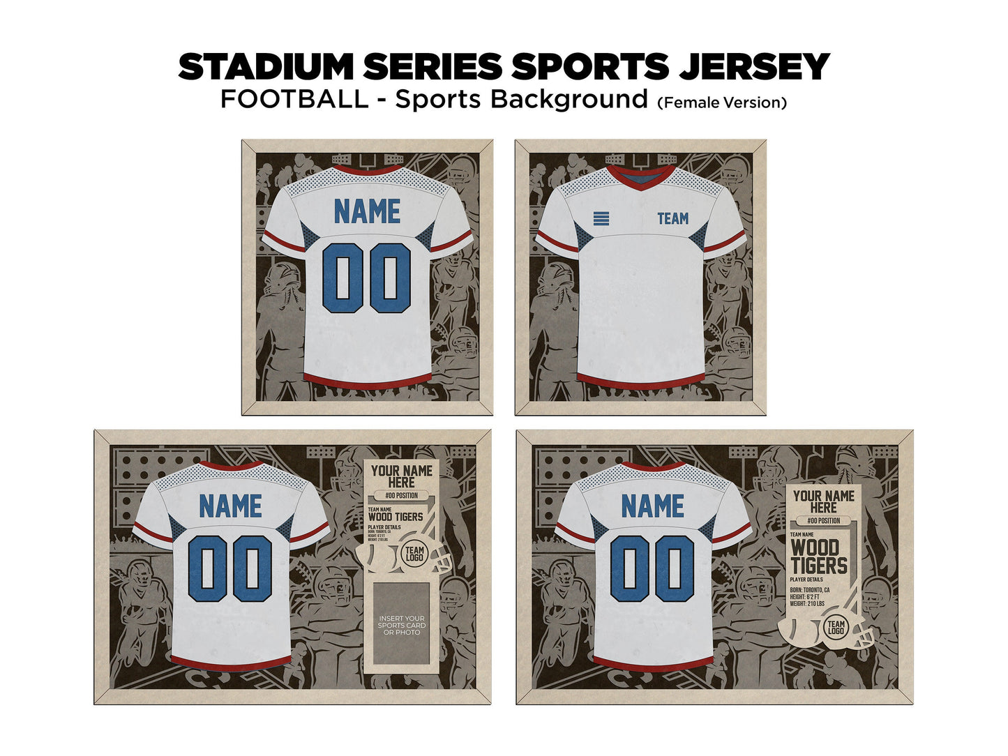 Football Jersey Plaques Unique Grad or Senior Night Gift - Personalize with Player Name and Stats, Team Name, Number and Colors!