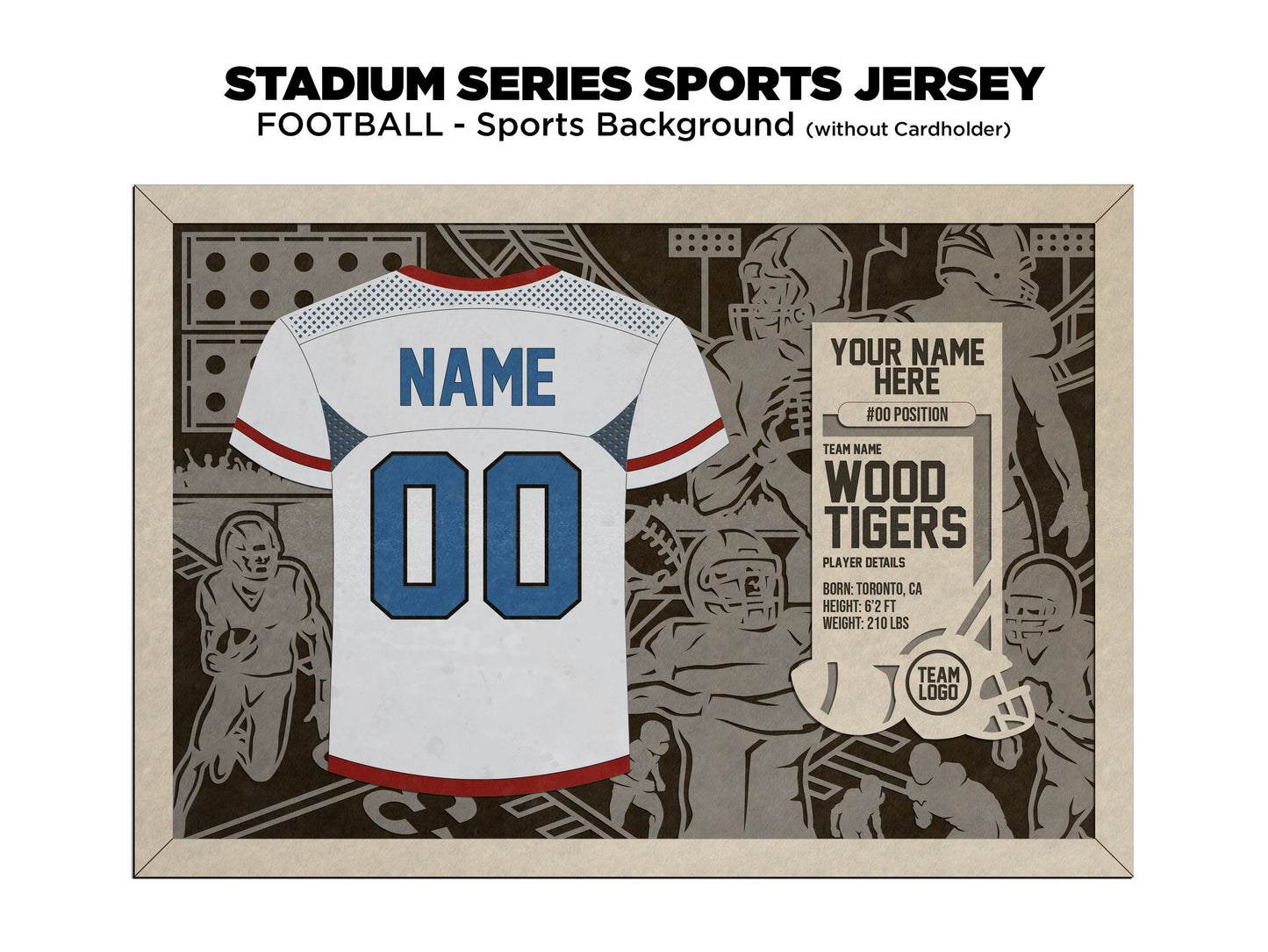 Football Jersey Plaques Unique Grad or Senior Night Gift - Personalize with Player Name and Stats, Team Name, Number and Colors!