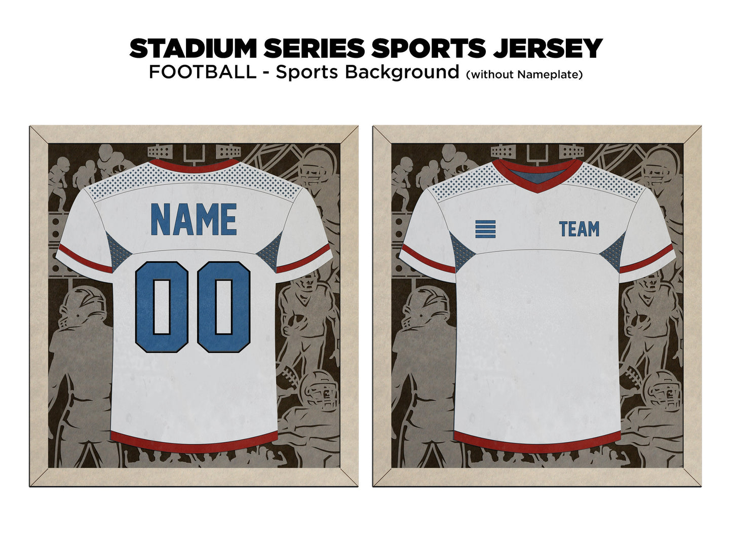 Football Jersey Plaques Unique Grad or Senior Night Gift - Personalize with Player Name and Stats, Team Name, Number and Colors!