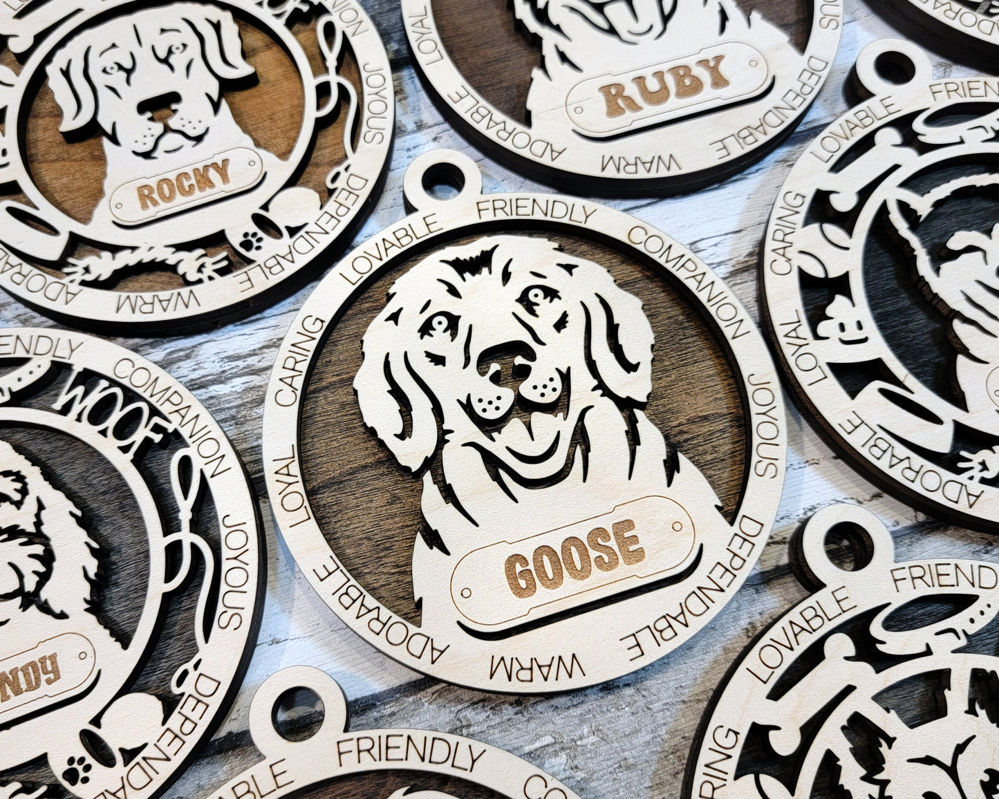 Pet Personalized Ornaments (Part 1) | Handcrafted | Wooden | Laser-Cut | Gift