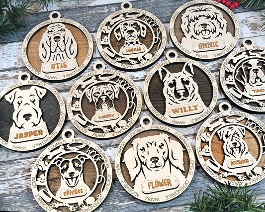 Pet Personalized Ornaments (Part 2) | Handcrafted | Wooden | Laser-Cut | Gift