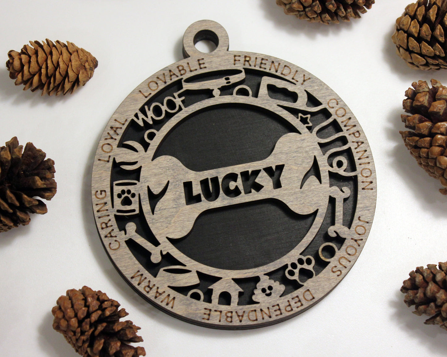 Puppy/Dog Personalized Ornaments | Handcrafted | Wooden | Laser-Cut | Gift