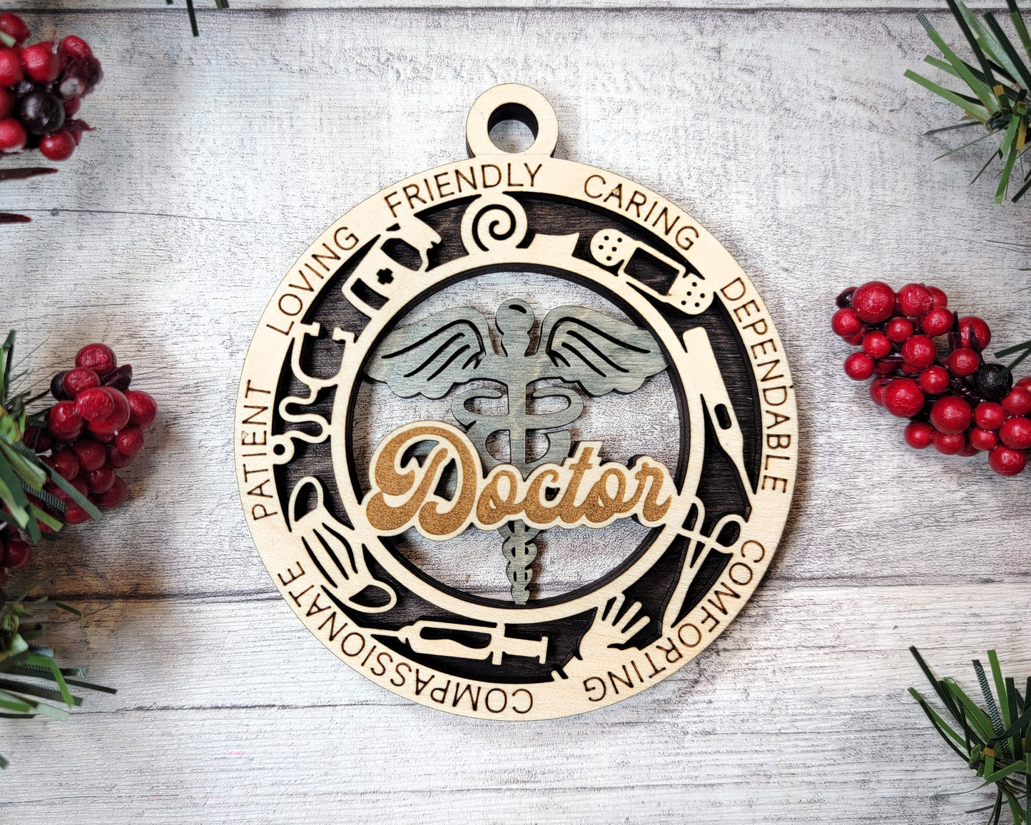 Doctor Personalized Ornaments | Handcrafted | Wooden | Laser-Cut | Gift