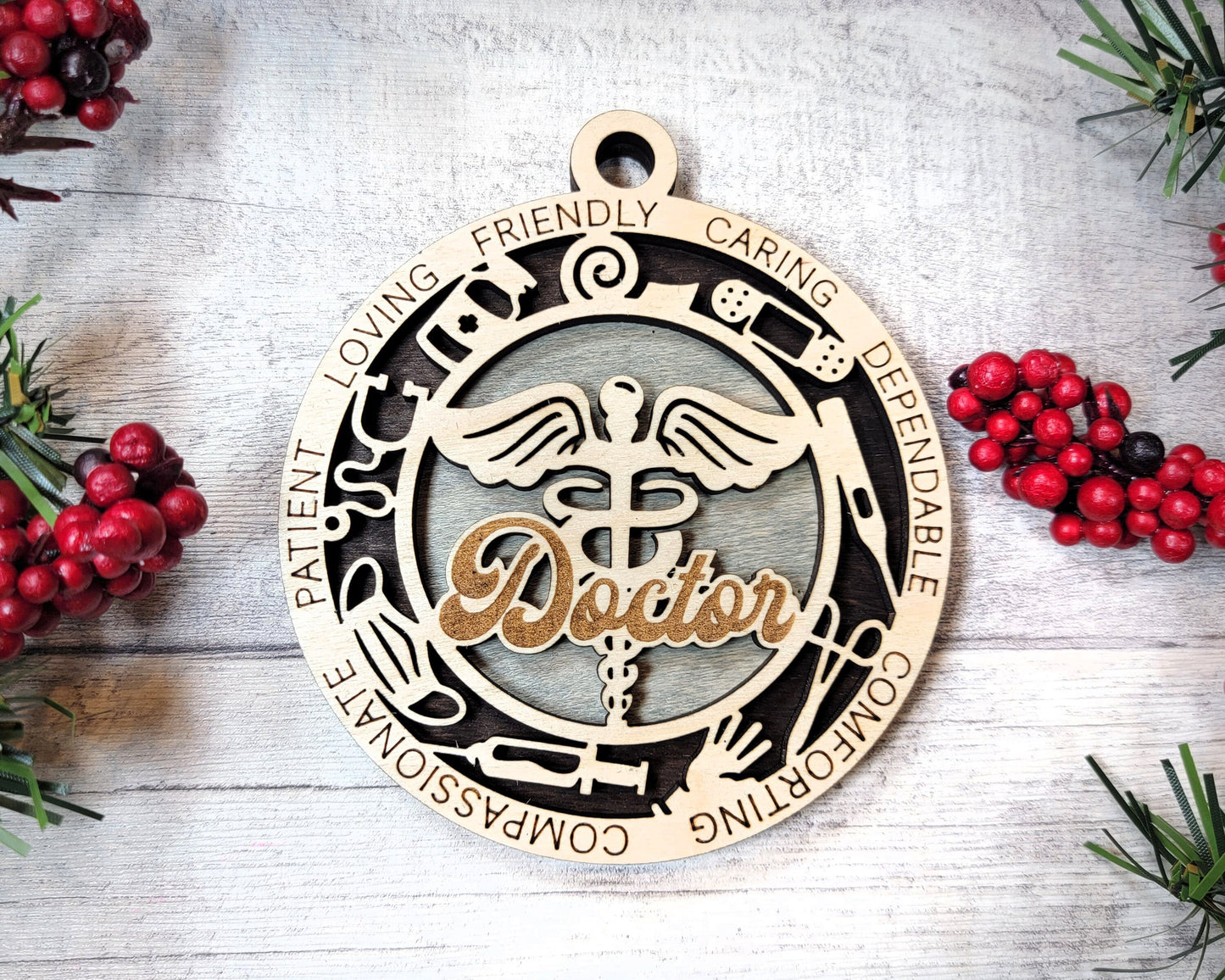 Doctor Personalized Ornaments | Handcrafted | Wooden | Laser-Cut | Gift