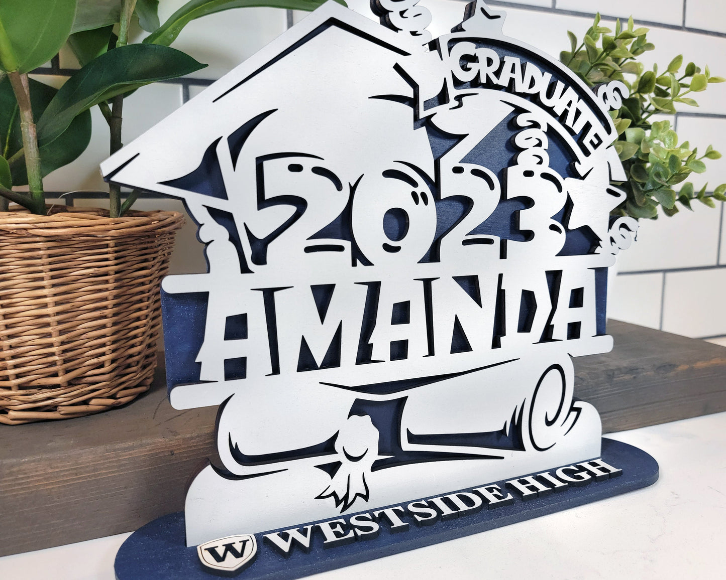 Personalized Graduation Signs, Freestanding | Handcrafted | Wooden | Laser-Cut | Gift