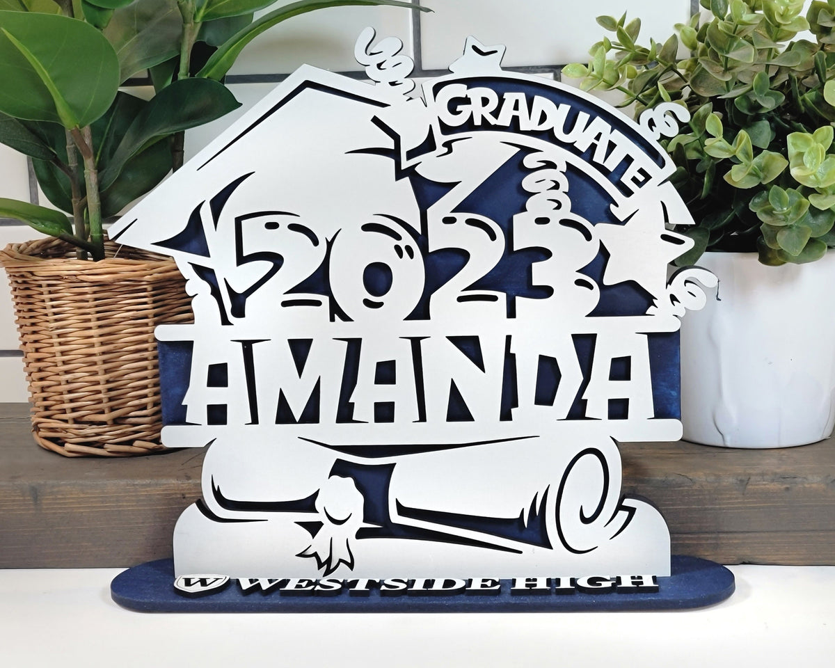 Custom Grad Signs Personalized Graduation Signs, Freestanding | Handcrafted | Wooden | L ...