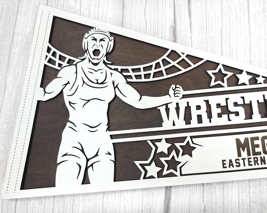 Wrestling Personalized Pennants