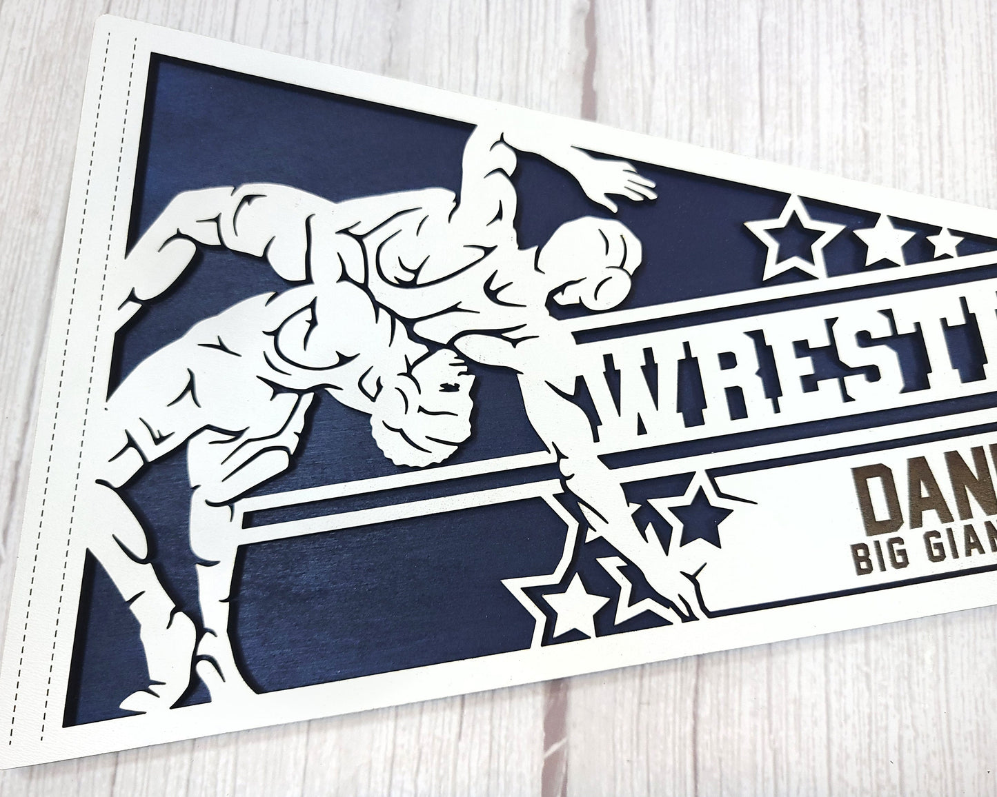 Wrestling Personalized Pennants