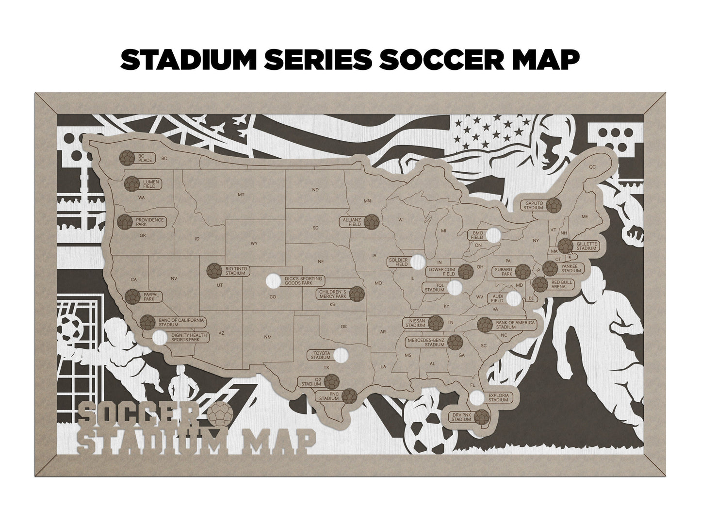 MLS Soccer Stadium Travel Maps
