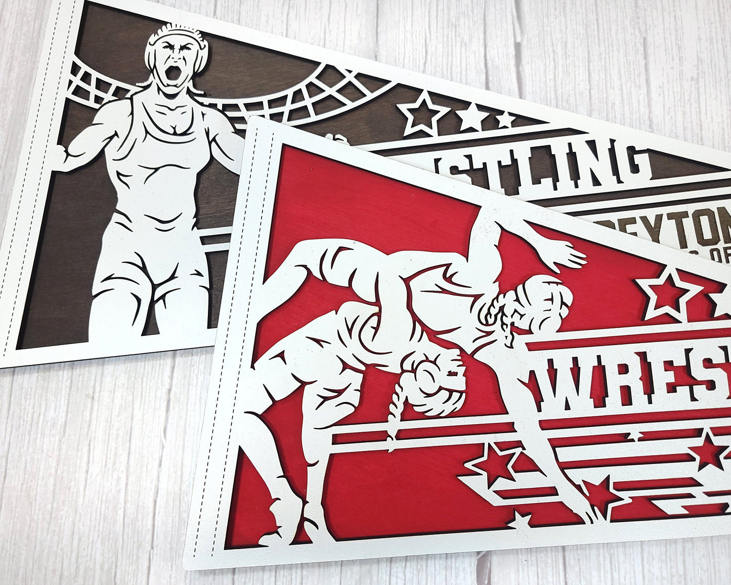 Wrestling Personalized Pennants