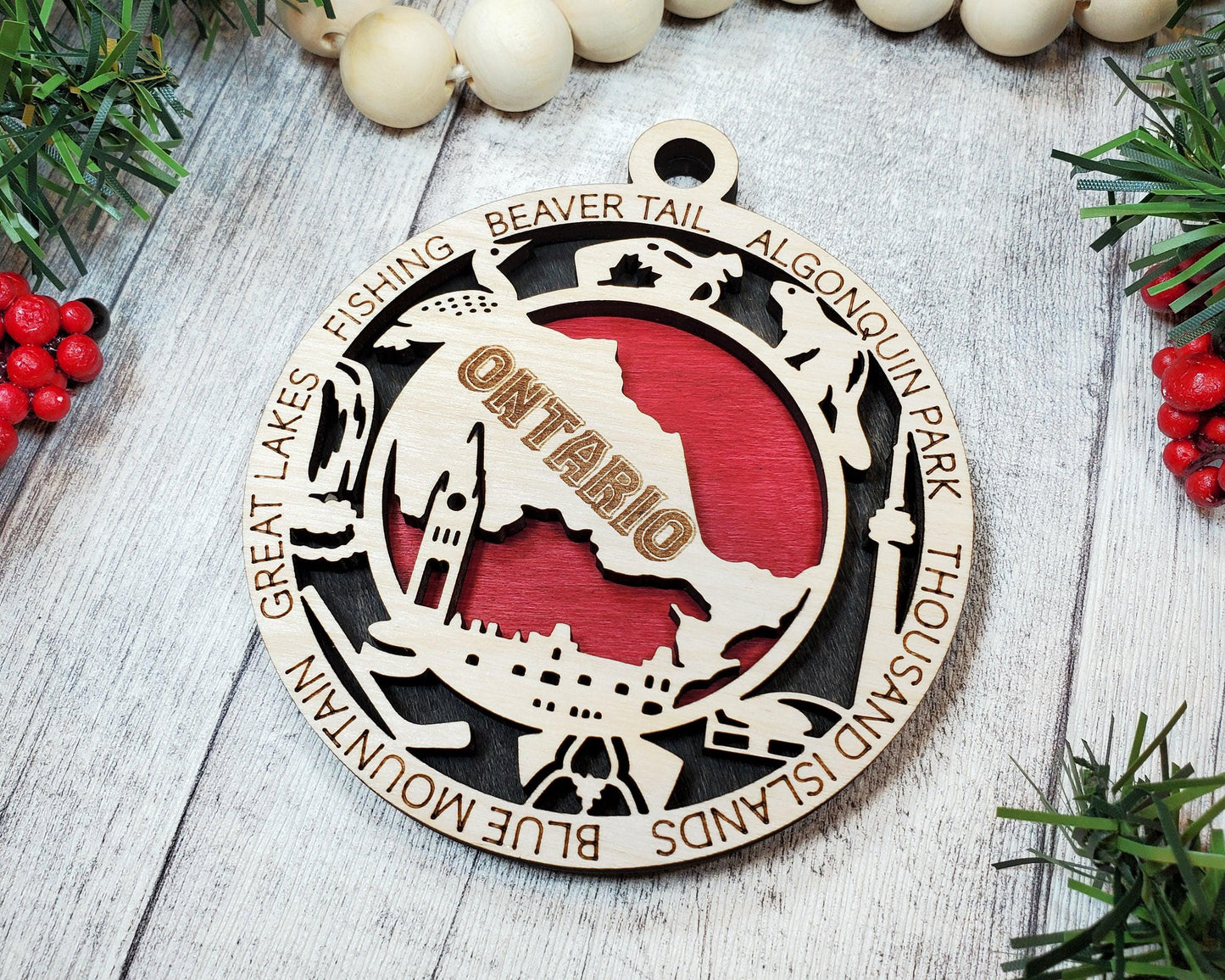 Ontario Province Travel Ornaments