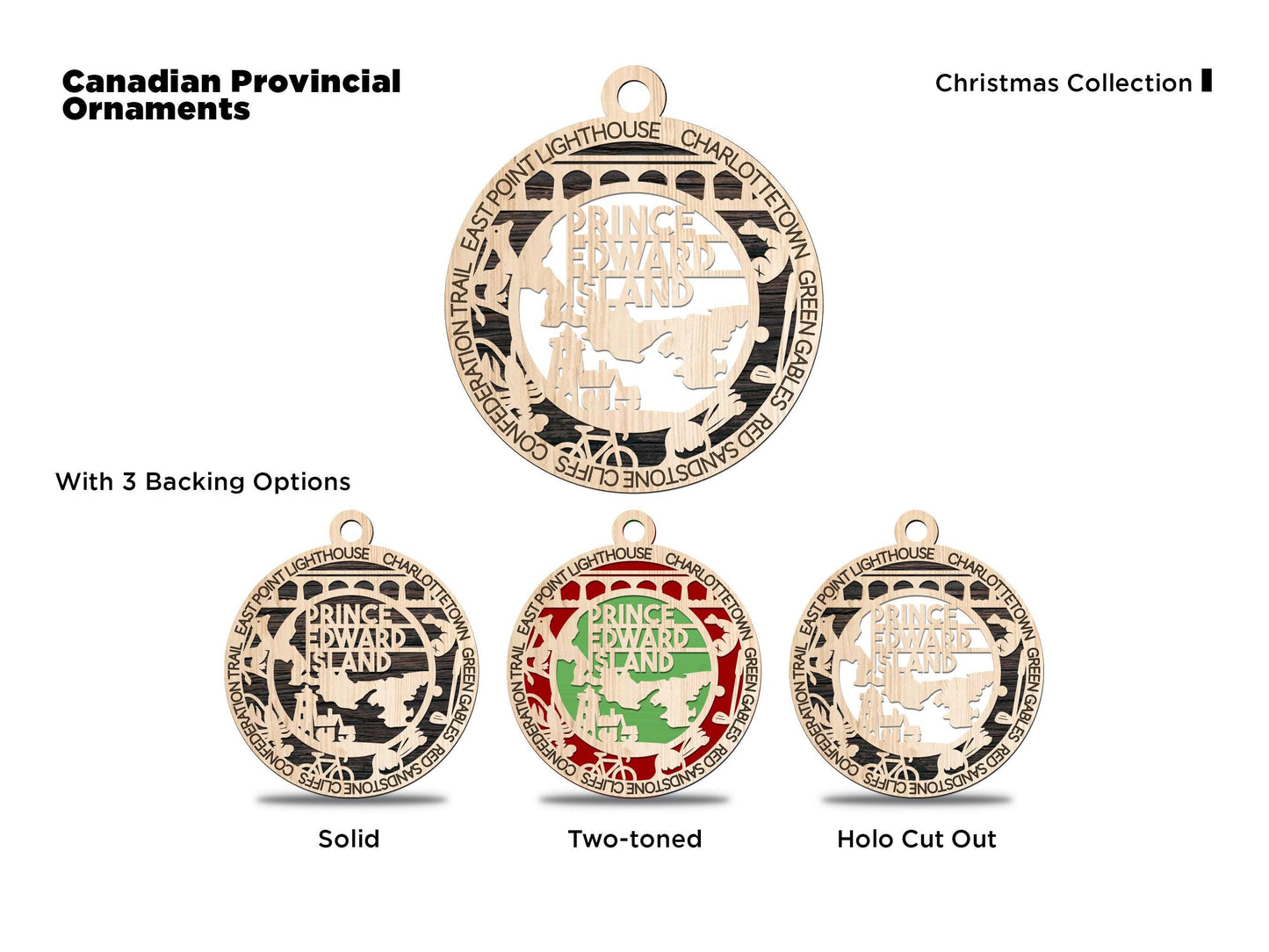 Prince Edward Island Province Travel Ornaments