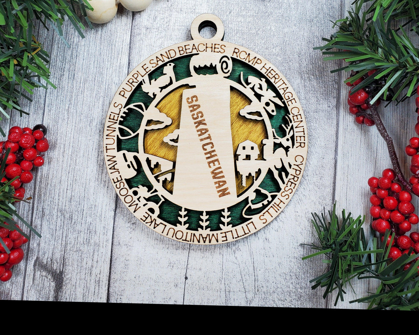 Saskatchewan Province Travel Ornaments