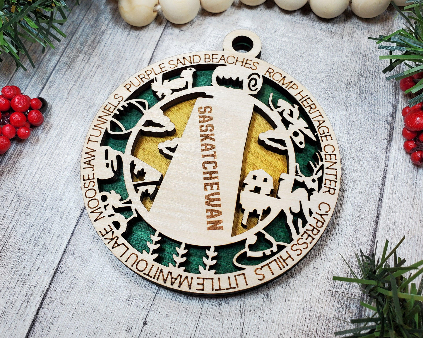 Saskatchewan Province Travel Ornaments