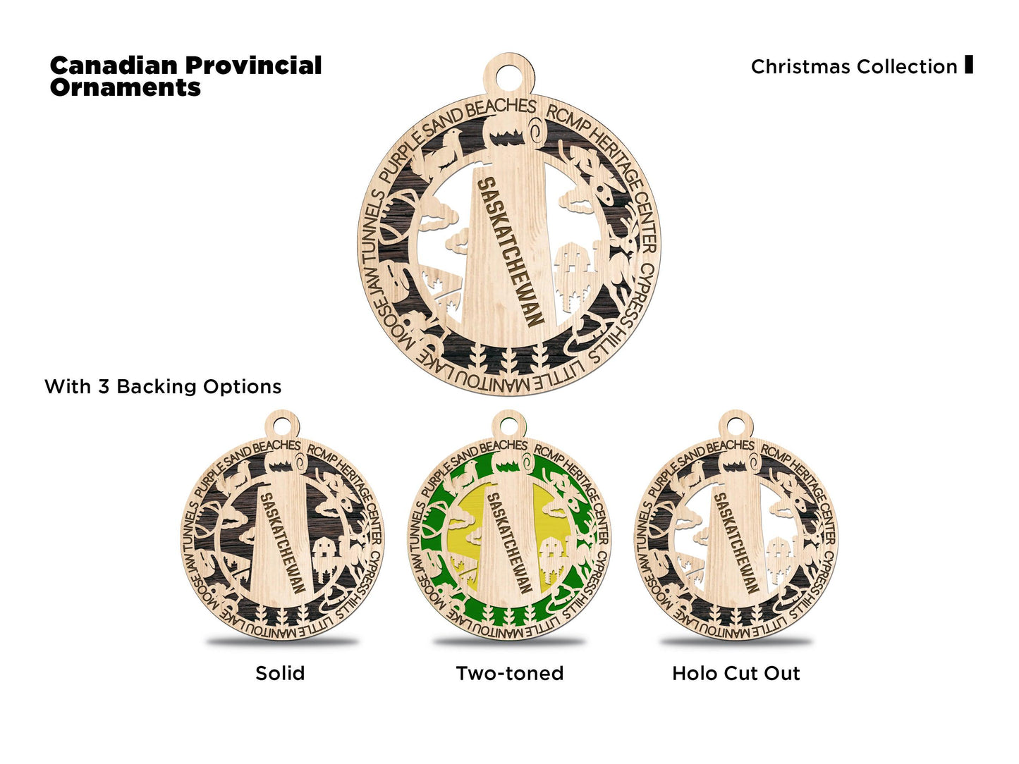 Saskatchewan Province Travel Ornaments