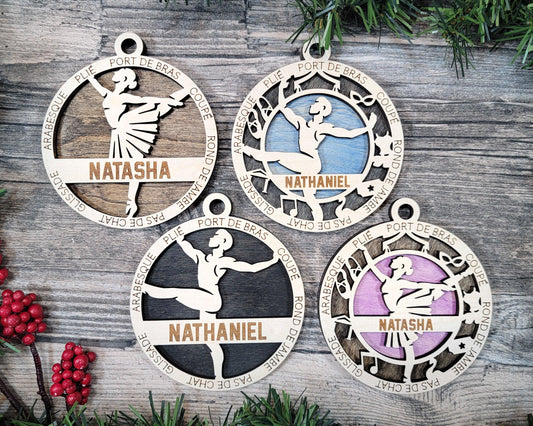Ballet Dancer Personalized Ornaments