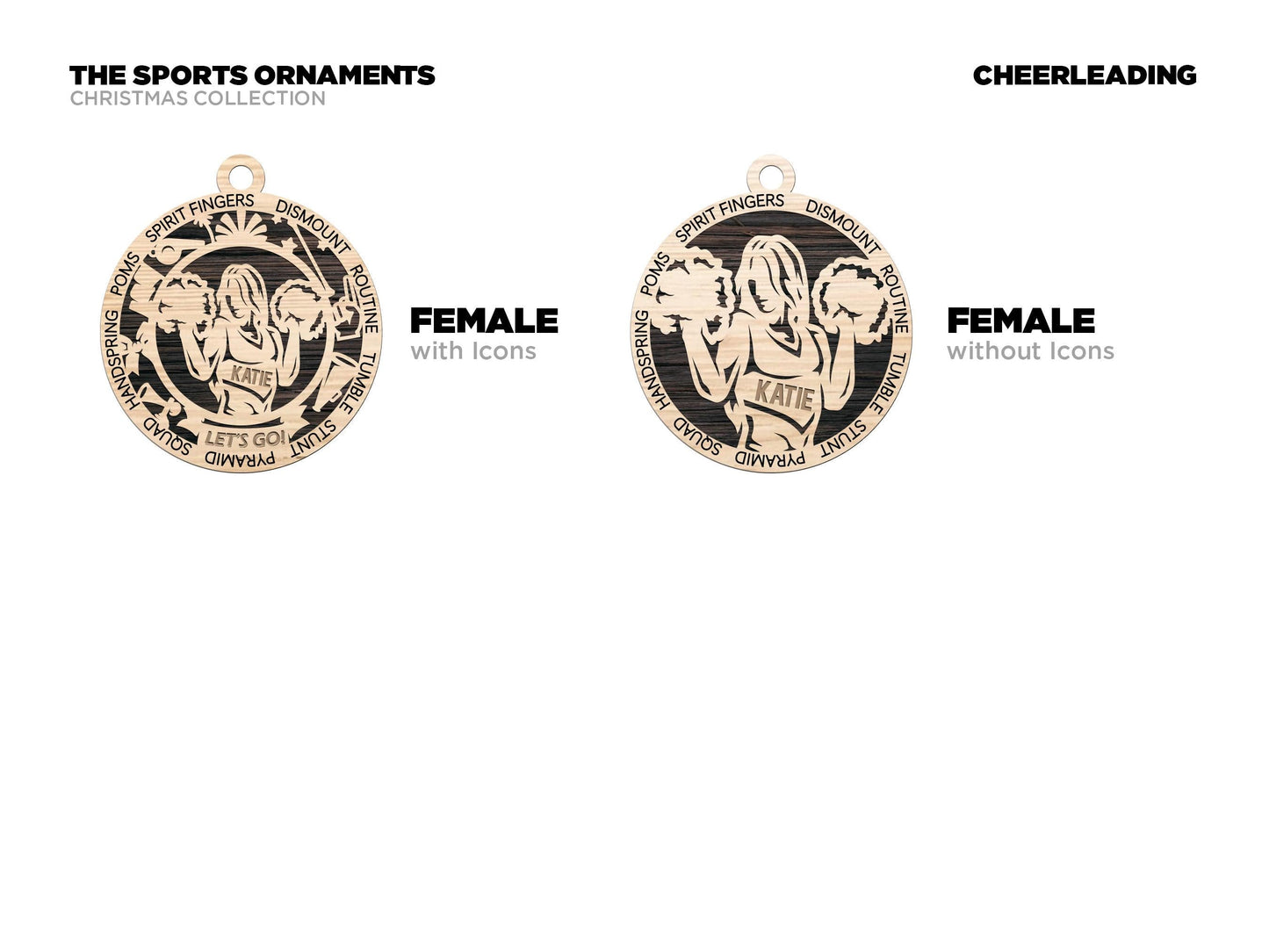 Cheer | Cheerleader | Cheerleading Personalized Ornaments