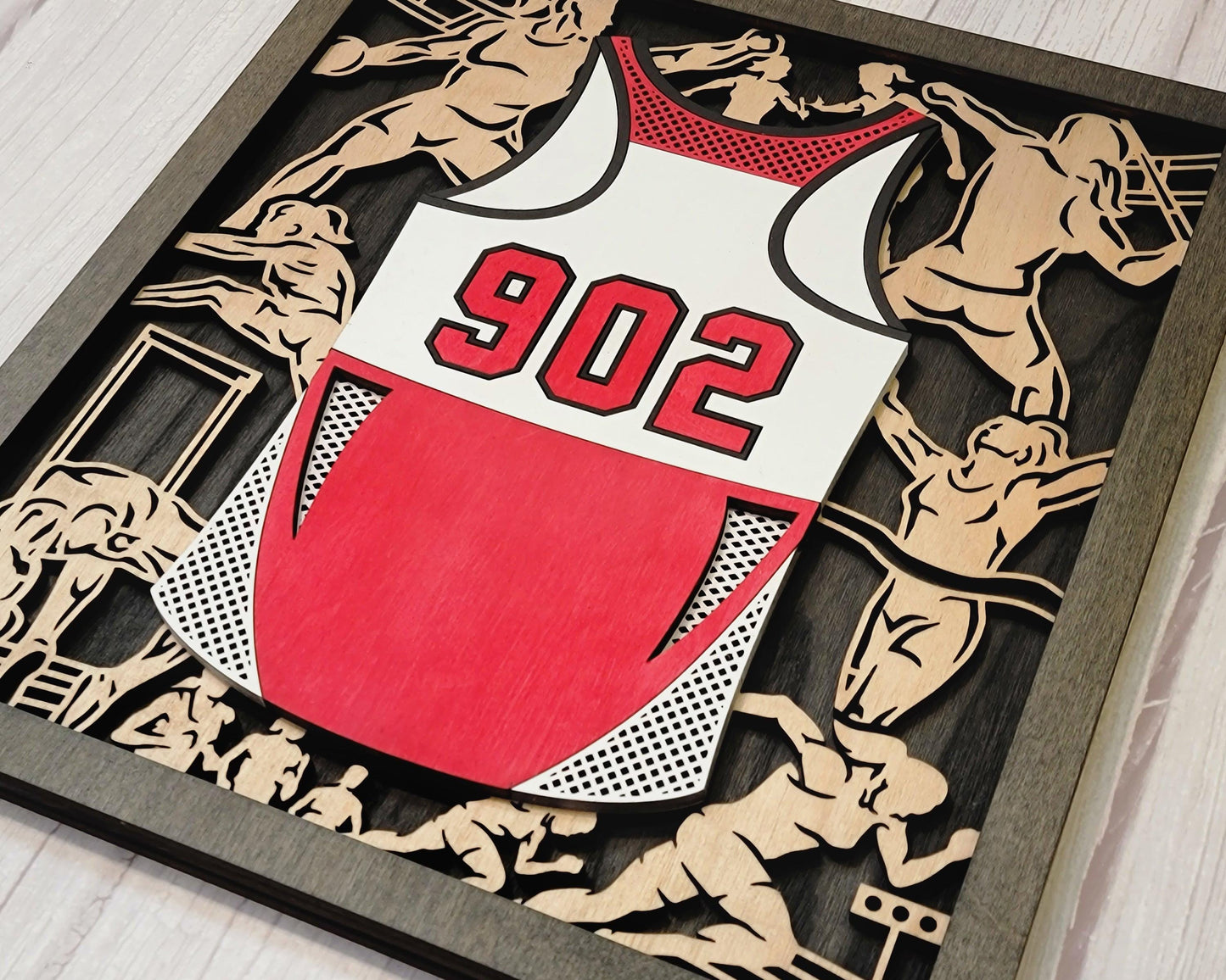 Track and Field Jersey Plaques Unique Grad or Senior Night Gift - Personalize with Player Name and Stats, Team Name, Number and Colors!