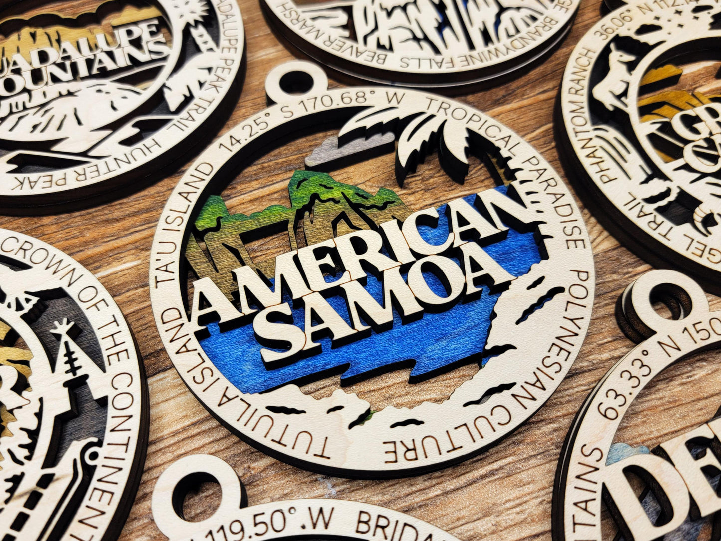 Set of all 63 National Park Ornaments | Handcrafted | Wooden | Laser-Cut | Gift
