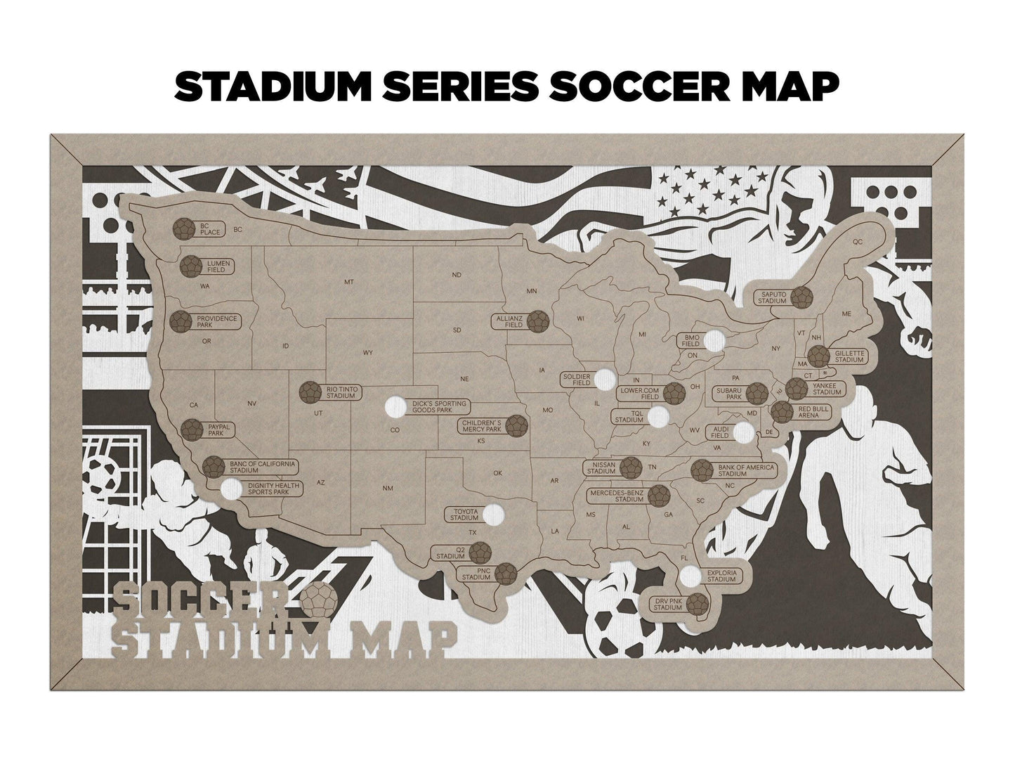 Professional Soccer Stadium Travel Maps