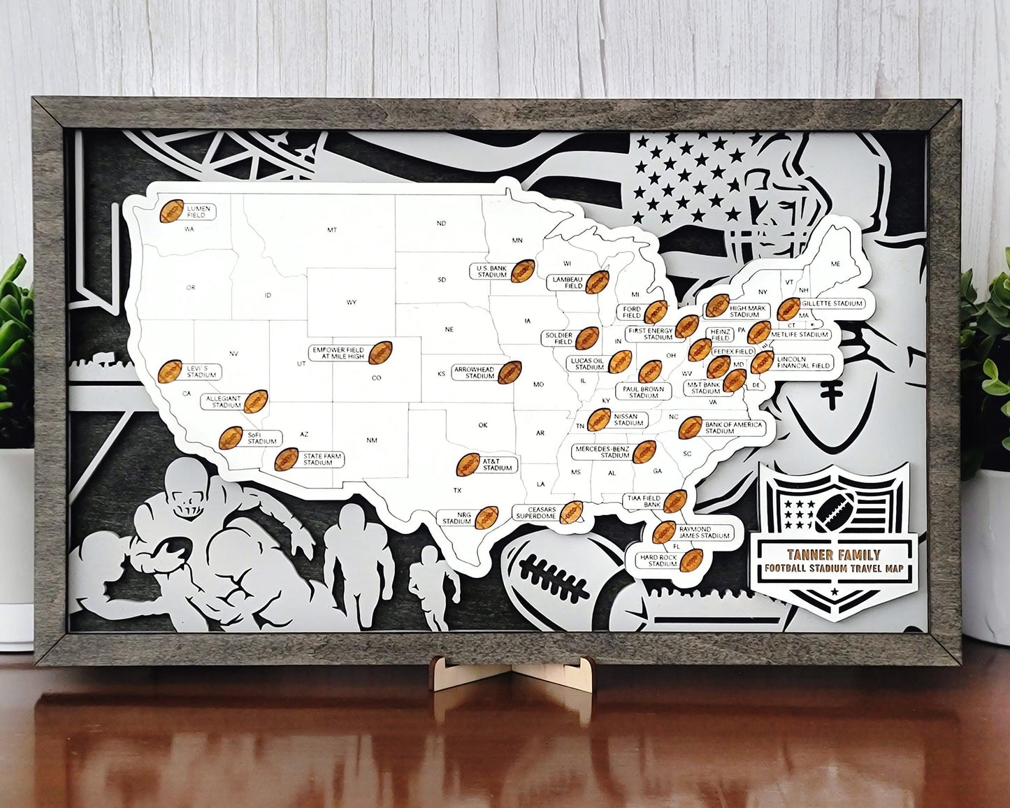 Professional Football Stadium Travel Maps