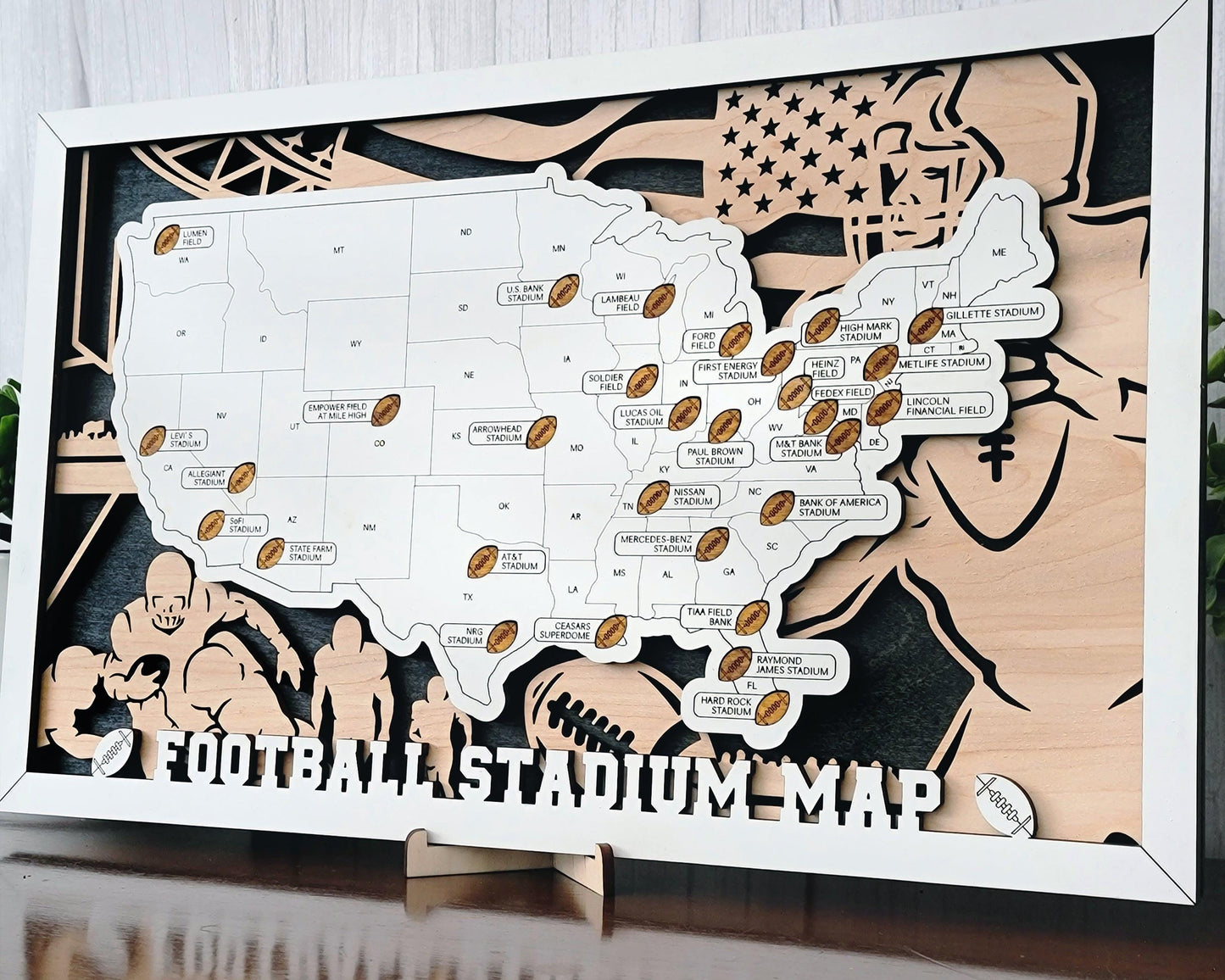 Professional Football Stadium Travel Maps