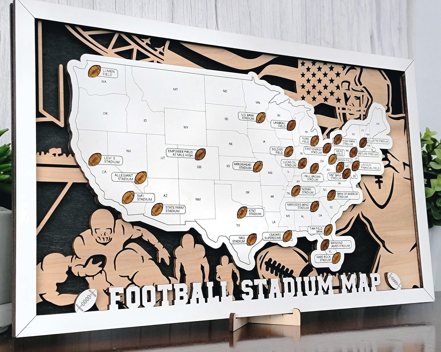Professional Football Stadium Travel Maps