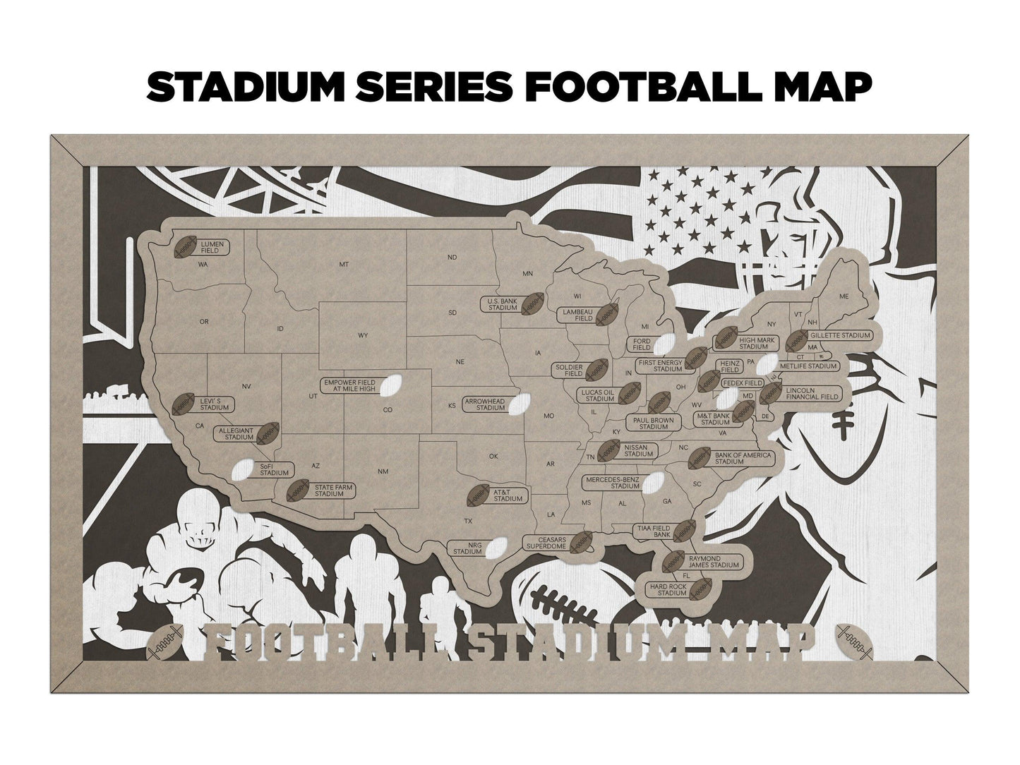 Professional Football Stadium Travel Maps