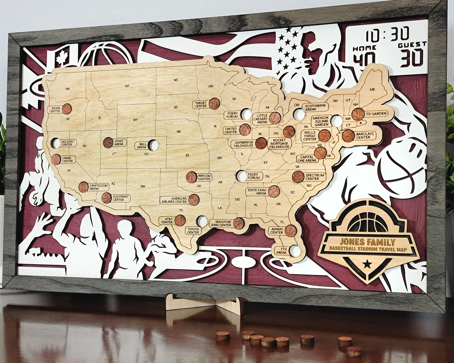 Professional Basketball Stadium Travel Maps