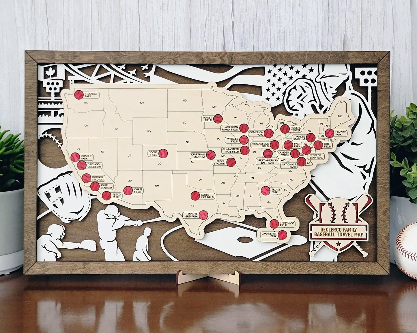 Professional Baseball Stadium Travel Maps
