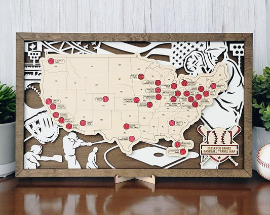 Professional Baseball Stadium Travel Maps