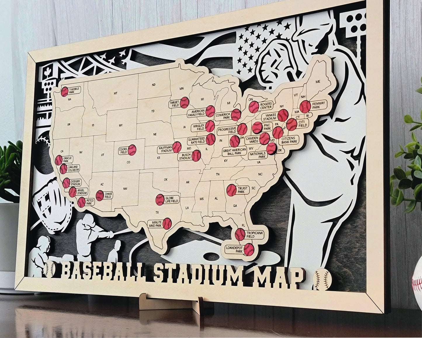 Professional Baseball Stadium Travel Maps