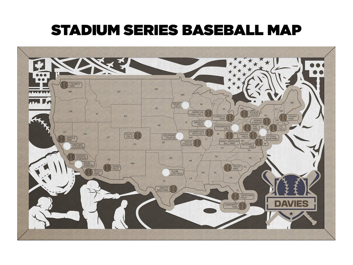 Professional Baseball Stadium Travel Maps