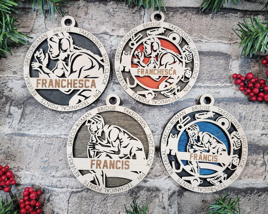 Wrestling Personalized Ornaments