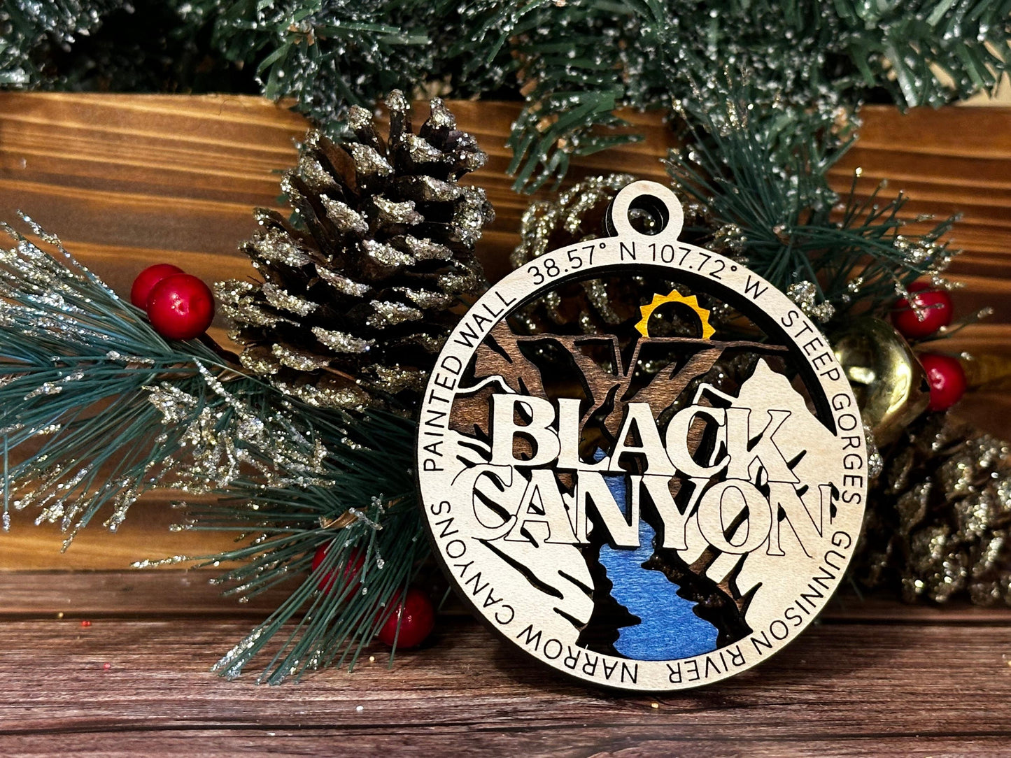 Black Canyon of the Gunnison National Park Ornaments | Handcrafted | Wooden | Laser-Cut | Gift